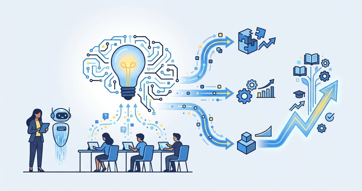 Stylized illustration for blog: Adaptive Testing: How AI Personalizes Learning Through Smarter Assessment