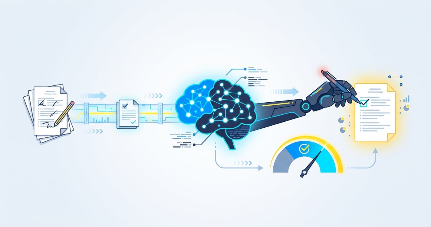 Stylized illustration for blog: How a CBSE Coaching Network Proved AI Grading Handles Every Problem OSM 2026 Has Exposed